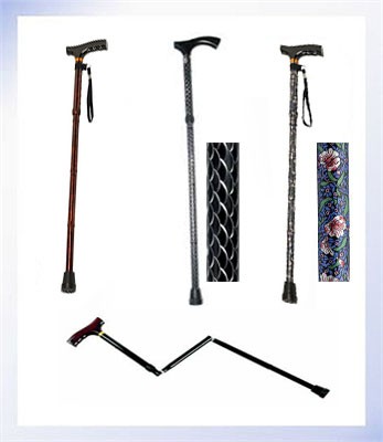 Homecraft Coloured Folding Walking Sticks 