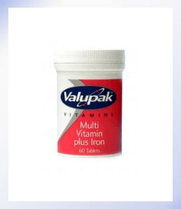 Valupak Multi-vitamin + Iron Tablets