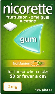 Nicorette FruitFusion 2mg Gum 105 pieces