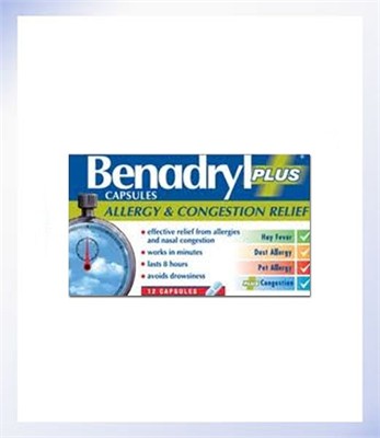 Benadryl Plus Allergy &amp; Congestion Relief