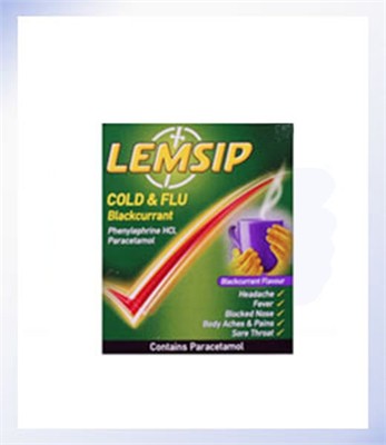 Lemsip Max Cold &amp; Flu Blackcurrent 10 Sachets