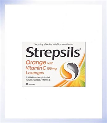 Strepsils Orange with Vitamin C Lozenges x36