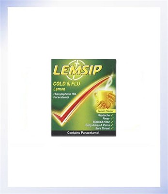 Lemsip Cold and Flu Lemon 5 Sachets
