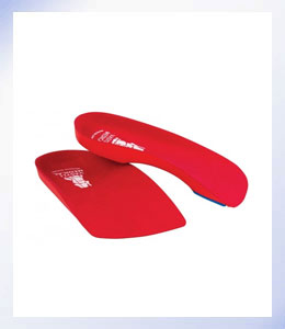 Vasyli Custom Red 3/4 Length Orthotics