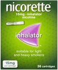 Nicorette 15mg Inhalator 36 Cartridges
