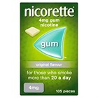 Nicorette Original 4mg Gum 